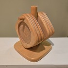 Vintage Preferred Stock Wood Cork Coasters Set 6 Caddy Holder Mid Century Retro