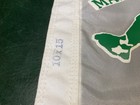 Vtg Martha   s Vineyard Flag Burgee Nautical 10    X 15    Green Double Sided Pennant