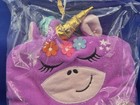 Purple Unicorn Gold Horn Hooded Terry Cloth Bath Towel New With Tag Sealed