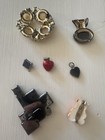 Mixed Lot Vintage Brooches  Charms  And Chains