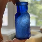 Antique 1890s Cobalt Blue Bromo Seltzer Bottle Emerson Drug Baltimore Md Blown