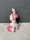 Carters Child Of Mine Pink Bunny Rabbit Plush Rattle Teether Hanging Baby Toy 7 