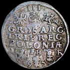 Europian Medieval Poland Lituania Trojak 3 Groschen 1597 Sigismund Iii 9222