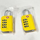 Travel Luggage Lock 4-digit Combination Yellow Padlock For Suitcase Tsa Approved