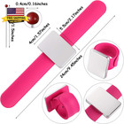 Magnetic Wrist Sewing Pincushion With 100 Pcs 1 5  Pins  Rose Red