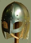 Battle Ready Viking Vendel Helm Spectacle Helmet Chain Mail  Protective Larp Art