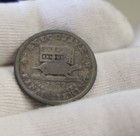 1837 Hard Times Token    executive Experiment illustrious  Low Grade Partial Hole