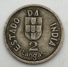 1934 Portuguese India 2 Tangas Km-20 Lisboa Mint Scarce 150k Minted Cuni