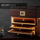 Cigar Humidor Cabinet For 100 Cigars With Led Light  Crystal Gel Humidifiers   H