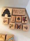 Stamps  Wood And Rubber Stamps  Foam Stamps  Mixed Stamp Lot  59 Stamps