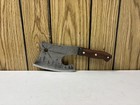 Vintage Ussr Soviet Union Meat Clever Forged Axe Hand Engraved Forest Art