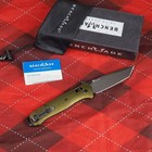 Benchmade 537gy-1 Bailout Woodland Green Aluminum 3 38  Folding Pocket Knife