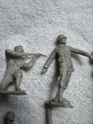 Vintage Marx 1963 Wwii German Soldiers Lot Of 10 Gray Plastic 9 Poses