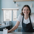 Order Ticket Holder For Restaurant   24  Wall Mounted Aluminum Check Rack   Dura