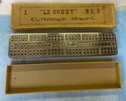 Antique Le Count No  3 Cribbage Board With Box