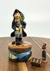 Porcelain Hinged Trinket Box Pirate Treasure