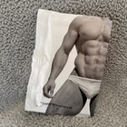 Todd Sanfield Swim Brief Men s Small Blue Striped Vibrant Rainbow Micro New