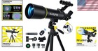 70mm Aperture Astronomical Telescope - Portable 20x-200x For Stargazing