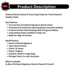 2x Kirkland Dental Chews 72 Count Dog Treats For Fresh Breath   Healthy Teeth