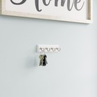Key Tidy  1-pack  Pure White Holder 7  Wall Mount Small Item Rack 4 Hooks For   