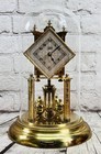 Schatz 400 Day Anniversary Clock Glass Dome German Brass Torsion Mantel Clock