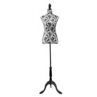 Adjustable Female Pinnable Mannequin Torso With Tripod Base For Display    Black