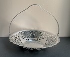 Vintage Krome Kraft Farber Bros Basket Chrome Candy Trinket Dish Cutout