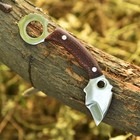 Custom Made Carbon Steel Fixed Blade Karambit Full Tang Skinning Knife Case