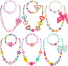 Kids Classic Jewelry  6 Sets Of Beaded Necklaces And Bracelets For Girls  Fav   