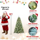 5ft Pre-lit Christmas Tree W 200 Led Lights  694 Pvc pine Needles Tips pinecone