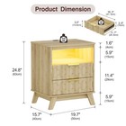 Gurexl Led Nightstand - With Auto Sensor  Natural Night Stand With 3 Color Light