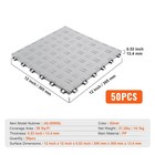 Uimoso Garage Tiles Interlocking 12x12 In 50 Pack Garage Flooring Tiles Silver