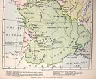 Vintage Longmans Map Of English Conquests In France In The Year 1429