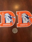  2  Denver Broncos Vintage Rare Embroidered Iron On Patch Lot  Patches 3  X 3 