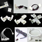 10pcs 4pin Rgb 3528 5050 Led Strip Light Solderless Connector Adapter Pcb Clip