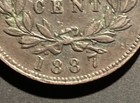 1887 Sarawak One Cent Copper Coin Charles Brooke Rajah Malaysia Penny Nice Cond 