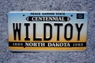 1989 North Dakota Vanity License Plate - Wild Toy