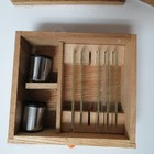 Vintage Lafayette Stereo Microscope 30xw 50x In Original Wooden Box Rare 