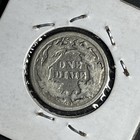 1876-cc Seated Liberty Dime 10c  Very Fine Vf  Cleaned