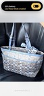 Coach Signature Logo Tote Bag Blue beige Zip Closure W  Bow   Pouch
