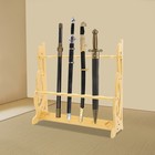 Sword Display Stand  Adjustable Large Sword Holder  6 Hole Vertical Sword Rack