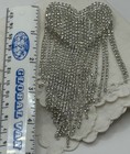 Sparkling Rs Heart W Clear Dangling Rss Pin Brooch