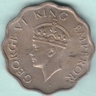 British India 1941 King George Vi One Anna Rare Nickel Coin