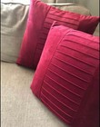 Red Velvet Luxurious Decorative Pillow Covers For Bed And Sofa  18x18  2 Packs 