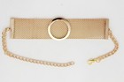 Women Boot Bracelet Gold Mesh Metal Chain Anklet Shoe Circle Charm Wide Strap