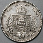 1861 Brazil 500 Reis Xf Emperor Pedro Ii Silver Coin  25021603r 