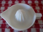 Vintage Sunkist White Milk Glass Orange Lemon Juicer Reamer Old Country Kitchen