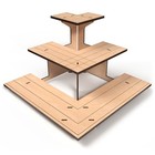 Wooden Tiered Display Stand For Vendor Events  Display Shelves Corner Natural