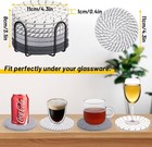Mckanti 8pk Woven Coasters W holder 4 Colors Absorbent 4 3  Living Room