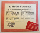 1954 Chicago Cardinals Football Pocket Schedule Games At Comiskey Park